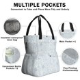 thumbnail image 3 of Pioneer Flower Floral Print Pattern Drawstring Lunch Bag Women - Drawstring Lunch Bag Insulated for Work Office - Stain-Resistant Large Lunchbags for Women with Multi-Pockets, 3 of 6