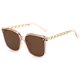 thumbnail image 1 of Gafas de sol polarizadas estilo de gama alta para mujer, gafas de sol anti-ultravioleta para adelgazar, gafas de conducción para hombre, marrón moderno LingWen 9024715094568, 1 of 2