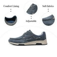 thumbnail image 2 of Mens Casual Shoes Summer Fashion Breathable Sneakers Soft Comfortable Lace-up Walking Shoes Non-slip Driving Shoes Blue 7 US, 2 of 7