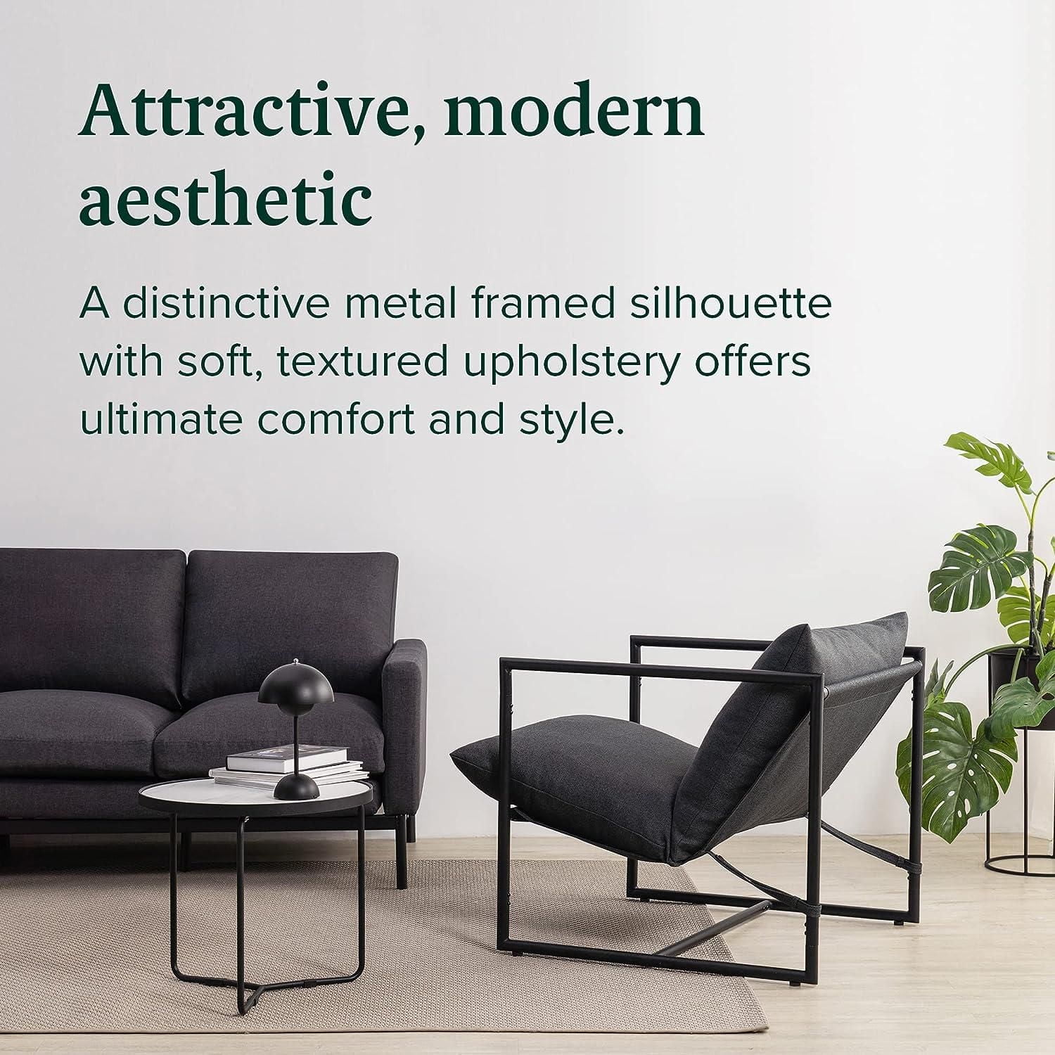 Zinus Aidan Metal Framed Indoor Sling Accent Chair