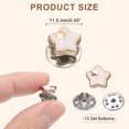 thumbnail image 2 of 10 Conjuntos de Botones de Broche, Botones de 11.5 mm Sin Coser, Broches Desmontables para Ropa, Camisa, Abrigo (Beige), 2 of 7