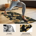 thumbnail image 4 of Black Sunflower White Flower Pattern Hot Yoga Mat Towel Non Slip for Hot Yoga - Quick-Drying Yoga Mat Cover with 4 Corner Pockets with Travel Bag - Hot Yoga Towel Non Slip 70"x26", 4 of 6