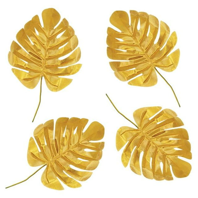 Beistle 53914 Feuilles de Palmier Dorées en Tissu