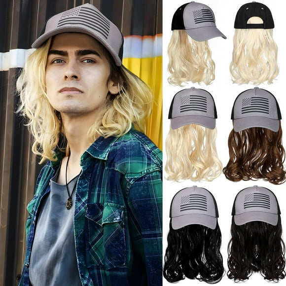 Gorra de béisbol para hombre de los 80 con pelo sintético y gorra de salmonete