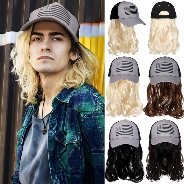 Gorra de béisbol para hombre de los 80 con pelo sintético y gorra de salmonete