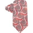 thumbnail image 1 of John Ashford Robin Paisley - Corbata para hombre, color rojo, clásico (57 a 59 pulgadas), 1 of 1