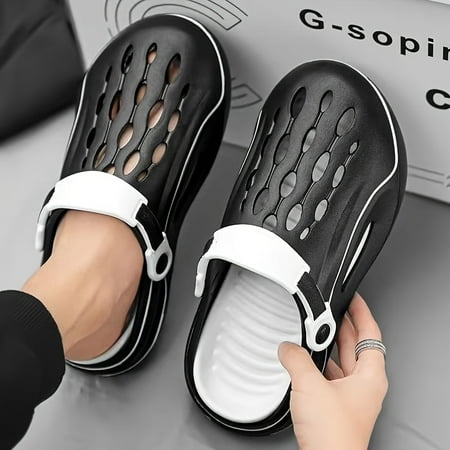

Summer Comfortable Thick-soled Slippers Hollow Breathable Design Non-slip Outdoor Slippers
