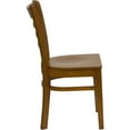 thumbnail image 6 of BizChair 2 Pack Ladder Back Cherry Wood Restaurant Chair, 6 of 8