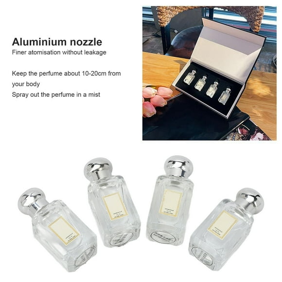 4pcs Perfume Sample Set Light Atomization Leakage Proof Elegant Fragrance Perfume Sample