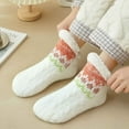 thumbnail image 7 of Monebena 1 Pairs Indoor Thermal Socks, Womens Fleece-Lined Non-Slip Thermal Floor Socks Winter Warm Thicken Fuzzy Socks M01, 7 of 7