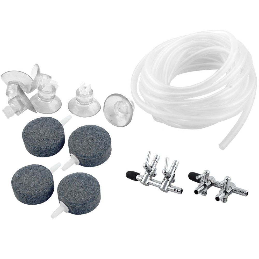 Aquarium Fish Tank Air Pump Hose Oxygen Tubing Connector Pipe Set
