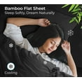 thumbnail image 3 of Royale Linens Bamboo Viscose Full Flat Sheets Only - Cooling Sheets - Organic Viscose Derived from Bamboo - Full Size Flat Sheet Only - Top Sheet - Breathable & Silky Bedding (Full, Black), 3 of 9