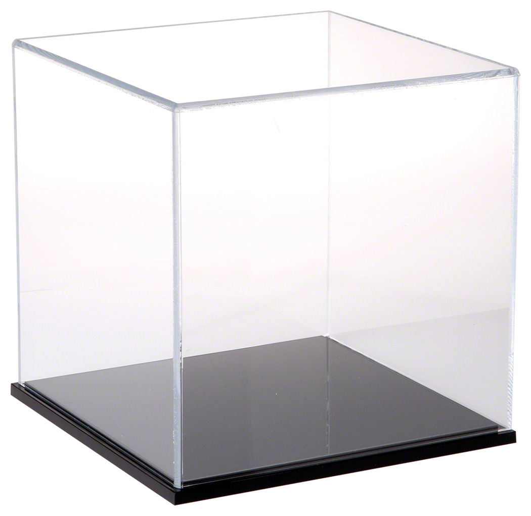 Plymor Clear Acrylic Display Case with Clear Base 10/" x 10/" x 10/"