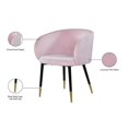 thumbnail image 5 of Meridian Furniture Chaise de Salle à Manger en Velours Rose, 5 of 5