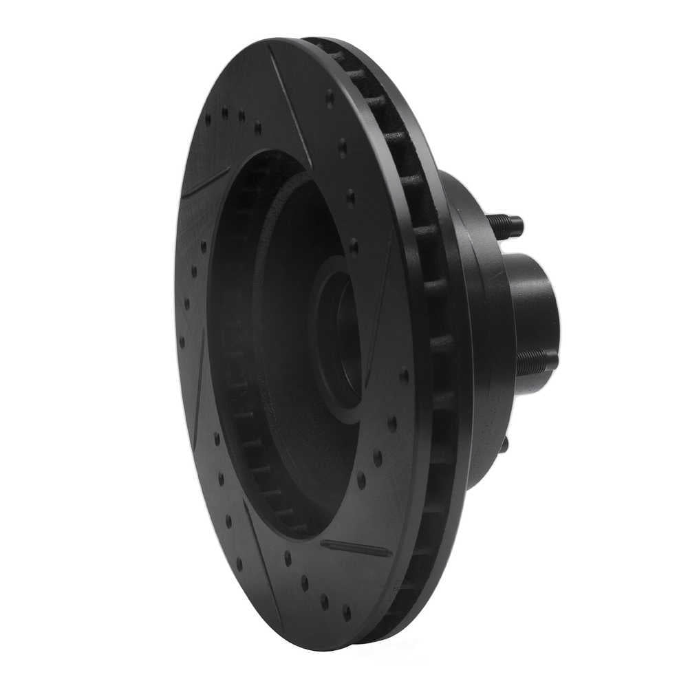 Dynamic Friction Company 633-56008L DFC Brake Rotor - Drilled And Slotted - Black