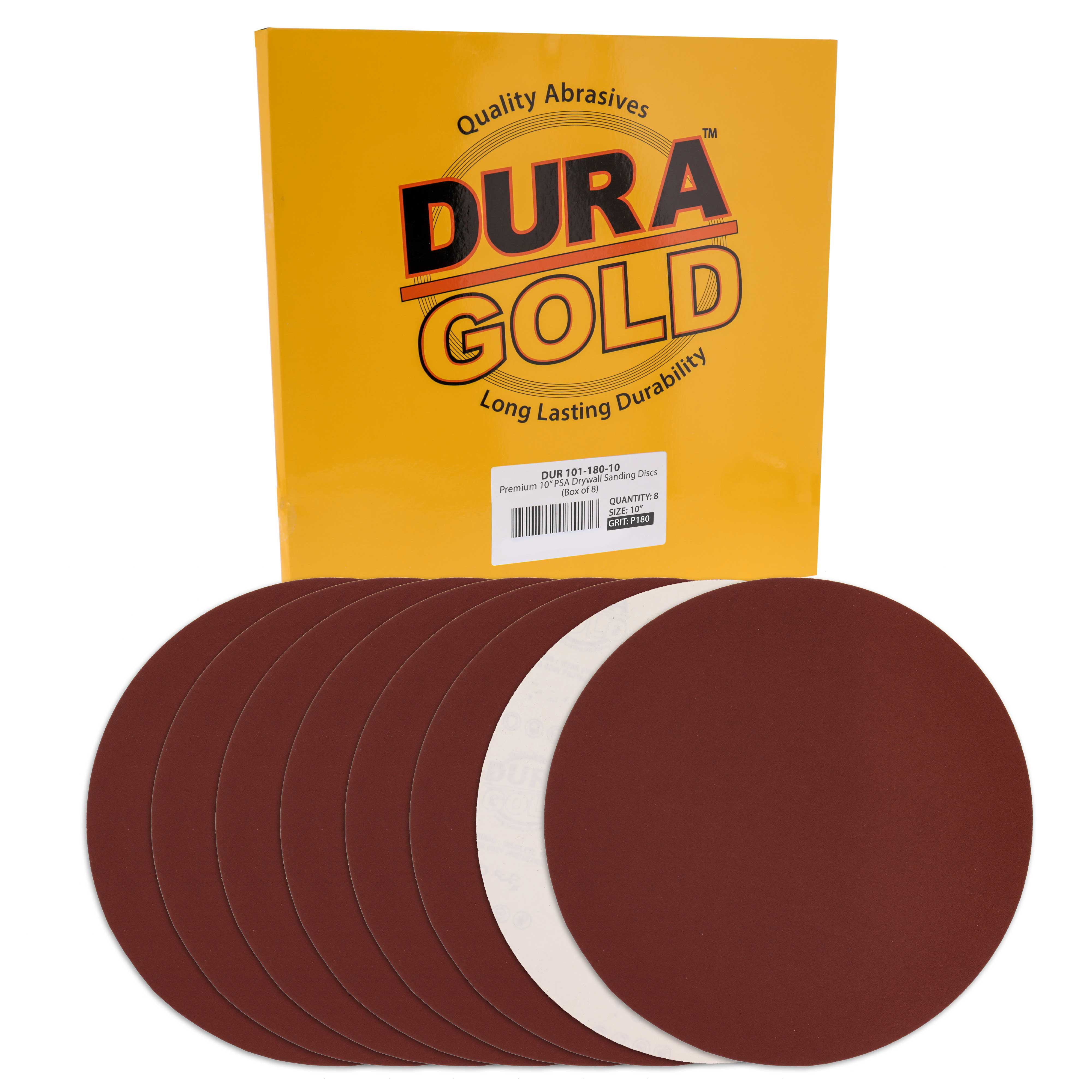 Premium Dura-Gold Box of 25 Sandpaper Finishing Discs for Automotive and Woodworking 40 Grit 6 Gold PSA Self Adhesive Stickyback Sanding Discs for DA Sanders 