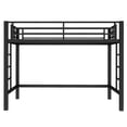 thumbnail image 5 of Jopath Twin XL Size Metal Loft Bed, Loft Bed with Easy Climbing Ladder and Guardrails for Boys Girls Teen Black, 5 of 9