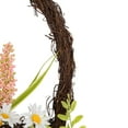 thumbnail image 6 of Northlight Gerbera Daisy, Veronica and Statice Spring Twig Basket Wreath - 17", 6 of 8