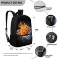 thumbnail image 3 of Jeiento Basketball Boys Backpack and Lunch Box Set Primary School Bag with Lunch Bag Pencil Case 3 IN 1 Set Preschool Students Bookbag Schoolbag for Kids Girls, 3 of 7