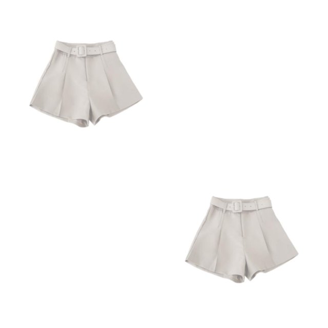 Sonducket Pantalones cortos casuales Ropa de mujer Pantalones sueltos Estilo simple Delgado Pierna ancha Traje de verano Exquisito Traje de dama Blanco L 2piezas