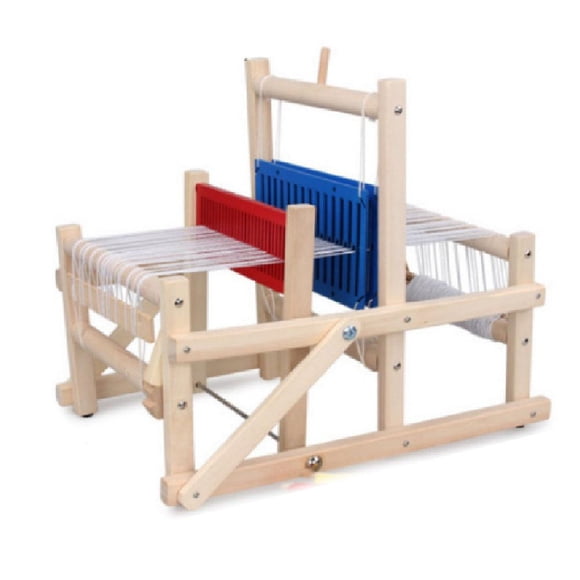 LZYWOD Weaving Loom Kit with Rigid Heddle Shed Stick, Wooden Weaving Loom with Adjustable Multi-Craft Weaving Wooden fo Loom Stand,