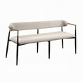 thumbnail image 2 of ACME Jaramillo Bench, Beige Chenille & Black Finish, 2 of 8