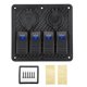 thumbnail image 2 of Gang 12V 24V 4 Panel De Interruptor Basculante IP65 A Prueba De Agua Con Enchufe De Encendedor 2 USB Para Coche Barco, 2 of 7
