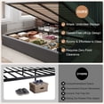 thumbnail image 6 of Amolife King Size Lift Up Hydraulic Storage Bed Frame, Platform Bed with Upholstered Wingback Headboard with Vertical Channel Tufting, Gray, 6 of 9