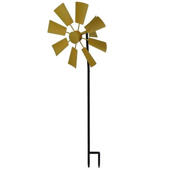 Willow Leaf Windmill - by Wind Energy - Patio lawn and garden in both directions(Yellow)