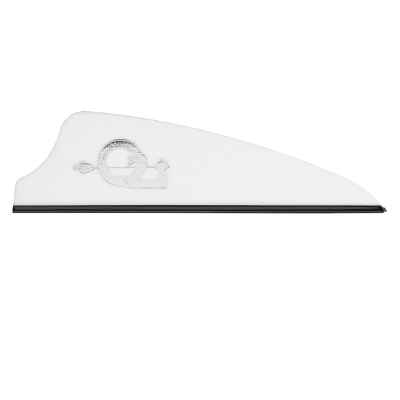 Q2i Fusion-II 2.1" Shield Cut Arrow Vanes-Fletching with Tri-Fusion Tech, White (100 Pk)