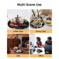 thumbnail image 2 of 15 Inch Round Placemats Set of 6, Black Gnomes Christmas Non Slip Heat Insulation PP Table Mats, Xmas Weeping Balls Snowflake Washable Place Mats for Kitchen Dining Party Table Decor, 2 of 7