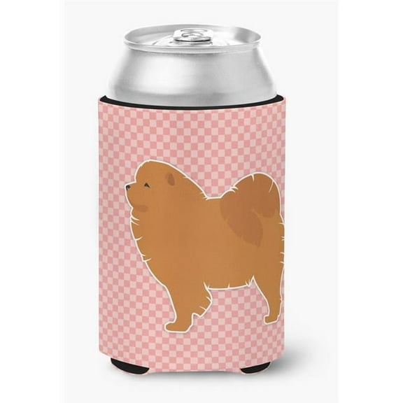 Chow Chow Checkerboard Pink Can or Bottle Hugger