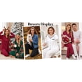 thumbnail image 5 of UVN Womens Pajamas Sets Fall Soft Pjs Lounge Sets Long Sleeve Button Down Tops and Pants 2 Piece Outfits Ladies Lace Sleepwear, 5 of 10
