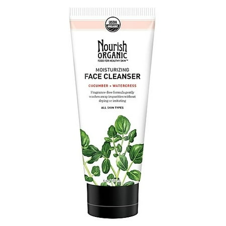 Nourish Organic Moisturizing Face Cleanser, Cucumber Watercress, 6