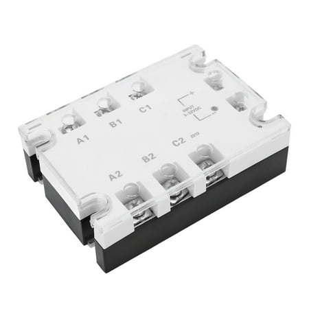 NFTIGB 3 Phase Solid State Relay DC to AC 3-32VDC Control 24-480VAC Load 15A Output White Shell Noiseless Anti Shock Reliable Electrical System Accessories