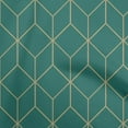 thumbnail image 1 of oneOone Cotton Cambric Teal Green Fabric Geometric Diy Clothing Quilting Fabric Print Fabric By Yard 42 Inch Wide, 1 of 5
