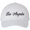 White, variant on Los Angeles Embroidered Baseball Cap | Classic Script Logo Adjustable Dad Hat | 100% Cotton Unisex Headwear (White)