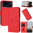 thumbnail image 1 of Étui à Rabat Premium pour iPhone 17 Pro Texture Fibre de Carbone, Support et Fermoir Magnétique Rouge, 1 of 7