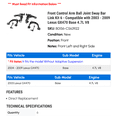 thumbnail image 2 of Front Control Arm Ball Joint Sway Bar Link Kit 6 - Compatible with 2003 - 2009 GX470 Base 4.7L V8 2004 2005 2006 2007 2008, 2 of 2