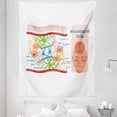 thumbnail image 1 of Anatomy Tapestry, Biology Neurological Cells Info Graphic Brain Scheme, Fabric Wall Hanging Decor for Bedroom Living Room Dorm, 5 Sizes, Fern Green and Pale Sky Blue, by Ambesonne, 1 of 1