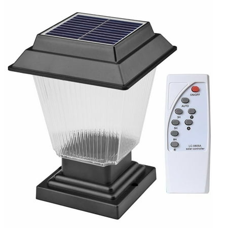 

Kotyreds 3pcs LED Outdoor Waterproof Column Head Lamp Villa Courtyard Square Solar Light