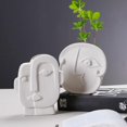 thumbnail image 4 of 2 Jarrones de Cerámica para Flores, Jarrones, Macetas, Estatuas, Adornos de Escritorio, Decoración BLESIY Jarrón de cerámica con cara, 4 of 5