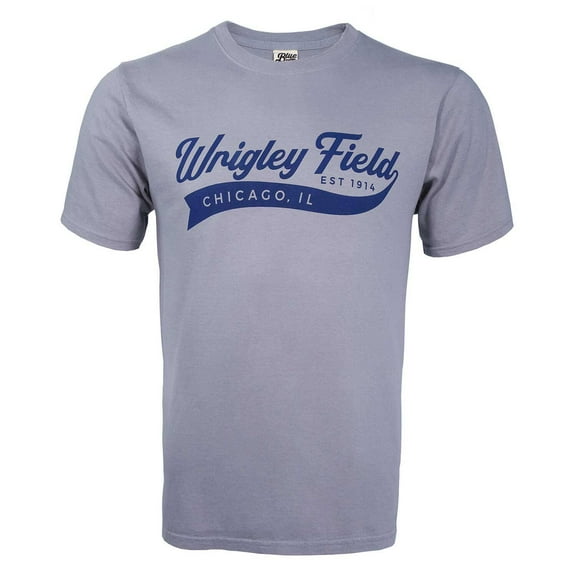 Wrigley Field Grey Tail Sweep T-Shirt