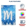 thumbnail image 5 of America Forever Winter Monogram Letter M Winter Forest Garden Flag Vertical Double Sided 12.5 x 18 inches Happy Holiday Christmas Seasonal Flags for Outdoor, Yard Porch, Snowflakes Garden Flag, 5 of 7