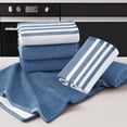 thumbnail image 5 of Simmore 18x28 Cotton Kitchen Towels 6-Pack, Soft Absorbent Dish Cloths for Washing Dishes Multipurpose Dish Towels Set for Kitchen with Hanging Loop, Navy Blue, 5 of 9