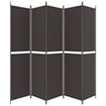 thumbnail image 2 of vidaXL 5-Panel Room Divider Brown 250x220 cm Fabric, 2 of 5
