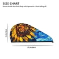 thumbnail image 2 of Pofeuu Sunflower Starry Night Vibes Print Coral Velvet Dry Hair Cap,Microfiber Hair Towel Wrap for Women Wet Hair,Quick Dry Turban, 2 of 6