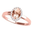 thumbnail image 2 of Aonejewelry 0.70 Ct. Ttw Morganite and Diamond Bridal Set In 10K Rose Gold, 2 of 4