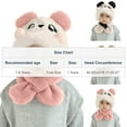thumbnail image 3 of Sunvit-Panties Warm Plush White Panda 2-in-1 Hat with Scarf for Unisex Kids Kidss 1-6 Years, Nylon Spandex Winter Cold Weather Accessory with Ear Flaps,Size 1 T, 3 of 7