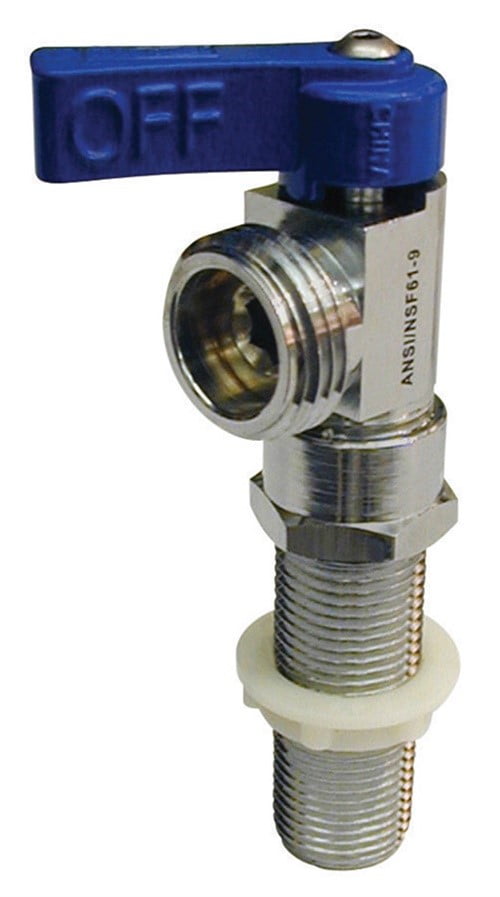 102210 Replacement Washing Machine Valve, Chrome Plated Brass